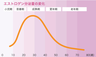 エストロゲン分泌量の変化